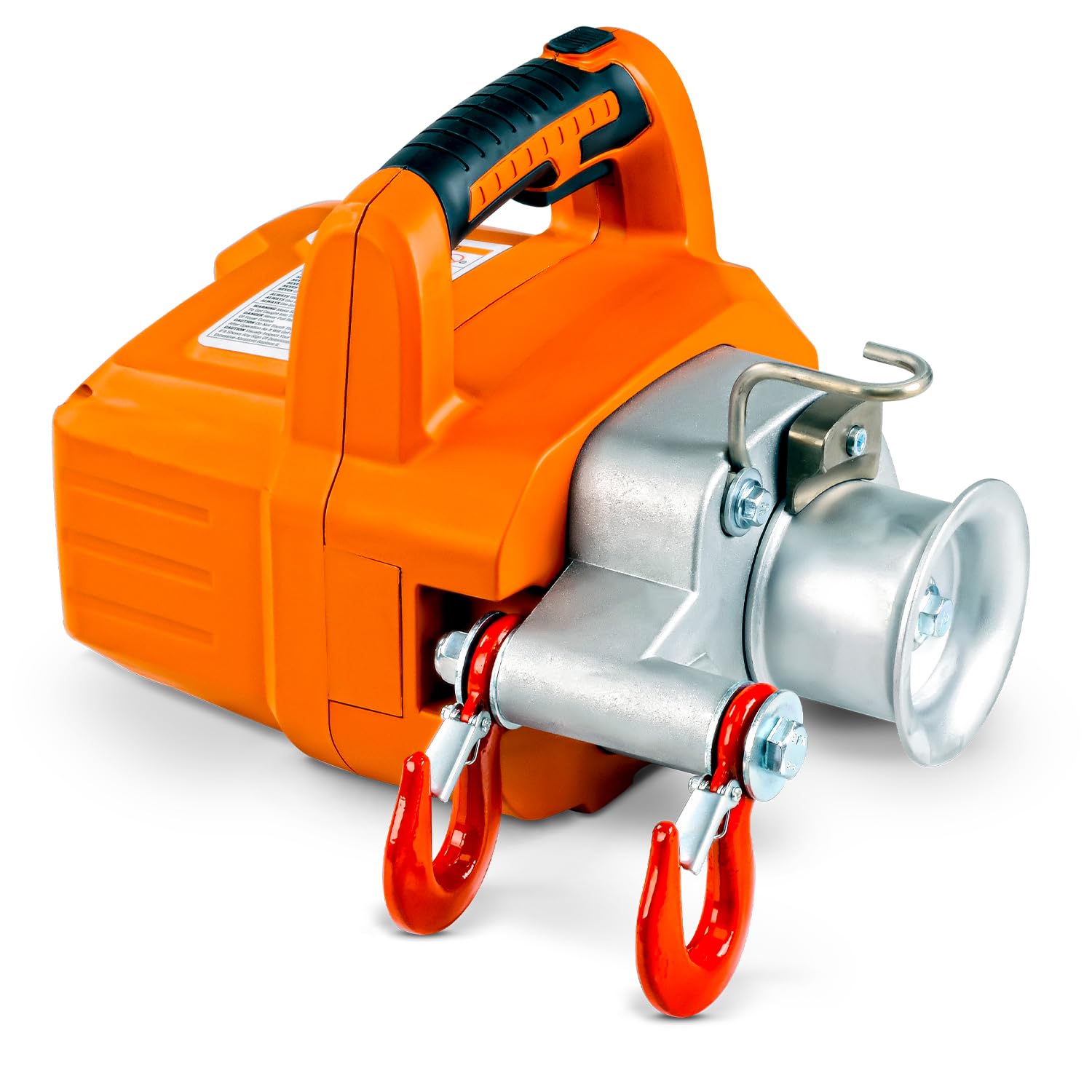 SuperHandy Argano elettrico portatile Motore senza spazzole alimentato a batteria agli ioni di litio 454kg-908kg di forza di trazione massima per la silvicoltura(corda a basso allungamento inclusa)