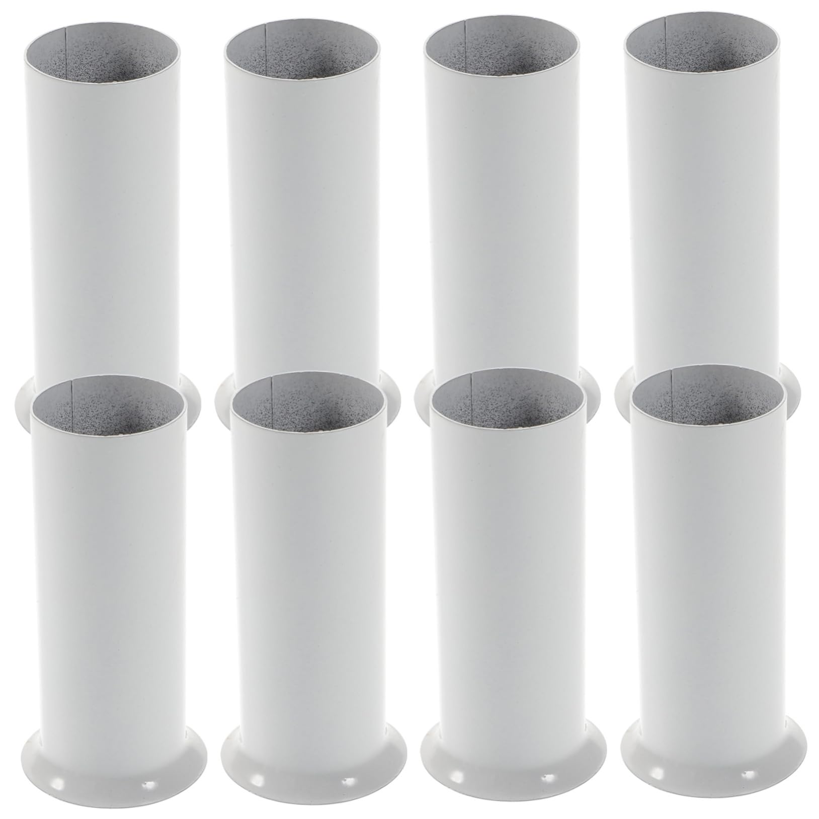 Fundas Anchas para Lámparas de Araña blancas, paquete de 6 cubiertas metálicas prácticas 8