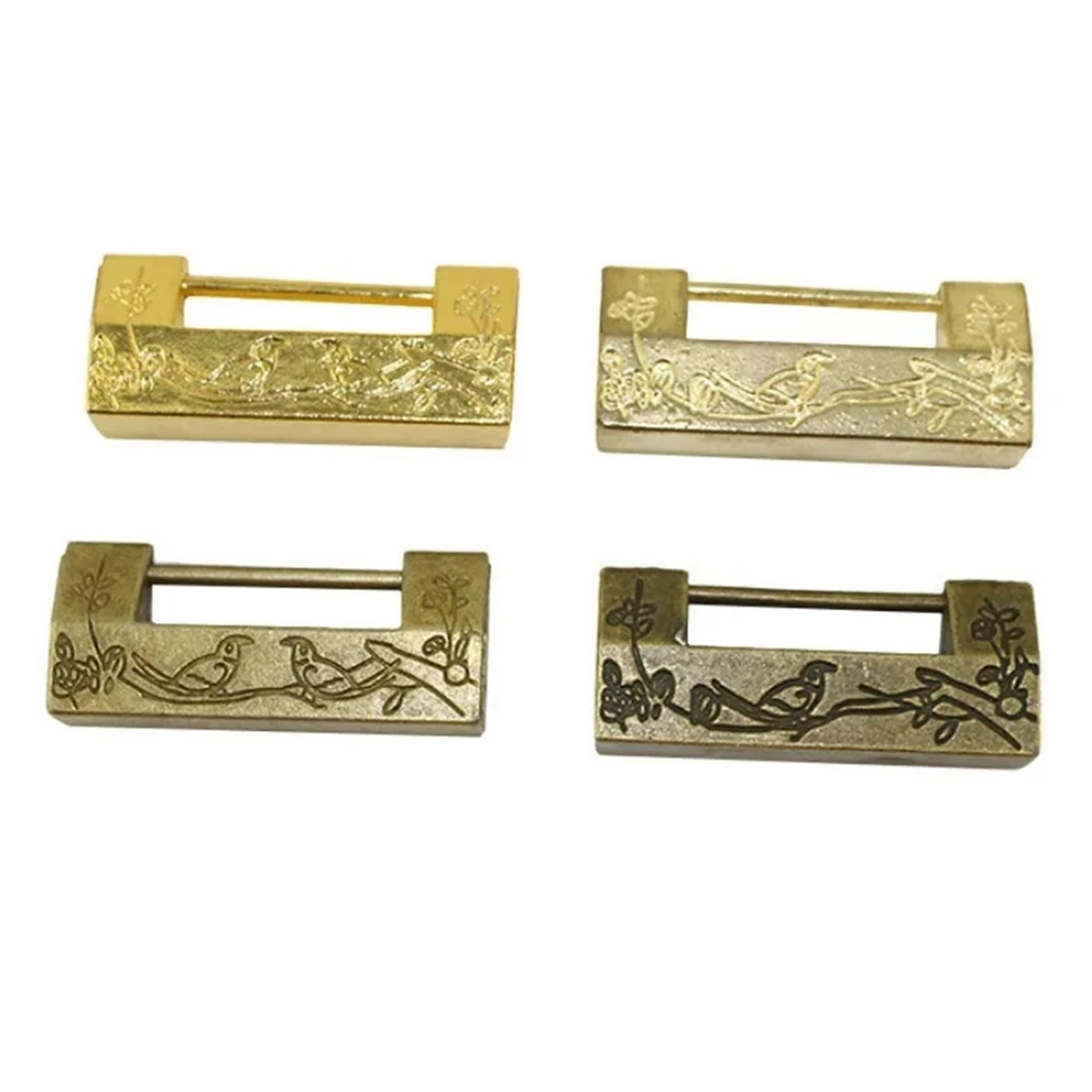 Fermoir à loquet en bronze antique T11 avec son cadenas assorti pour boîte