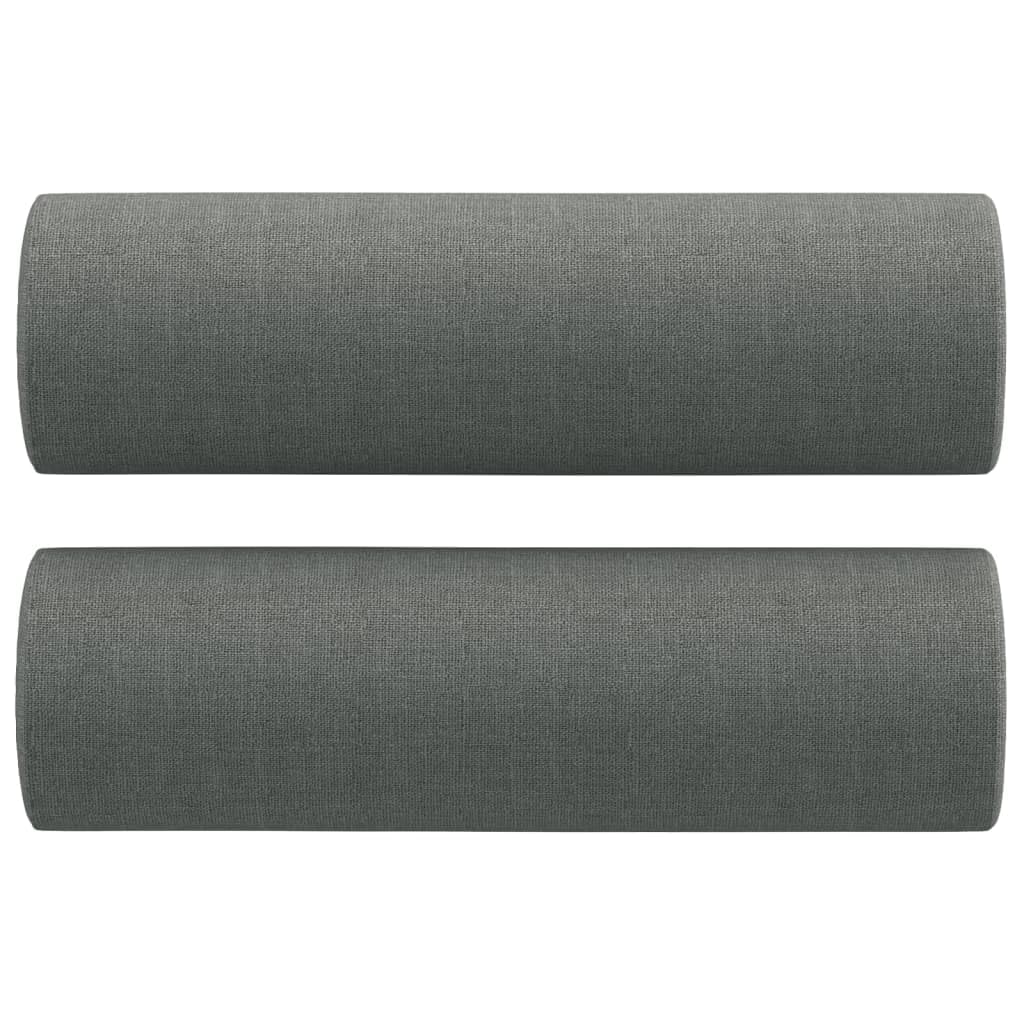 3-Sitzer-Sofa Dunkelgrau 198 x 77 x 80 cm aus strapazierfähigem Polyester kleines Wohnzimmercouch mit Zierkissen Modernes Design Robust und Langlebig für Living Room Home Office