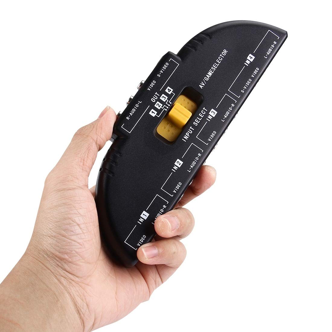 WBTIAN AV4-SVIDEO Multi Box RCA AV Audio-Video Signal Switcher + 3 RCA  Cable, 4 Group Input and 1 Group Output System(Black): Buy Online at Best  Price in UAE - Amazon.ae