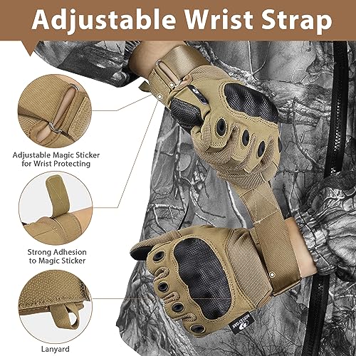 Mossy Oak Tactical Gloves for Men, Touch Screen Airsoft Gloves with Hard Knuckle for Hunting, Paintball, Hiking, Camping - Image 6