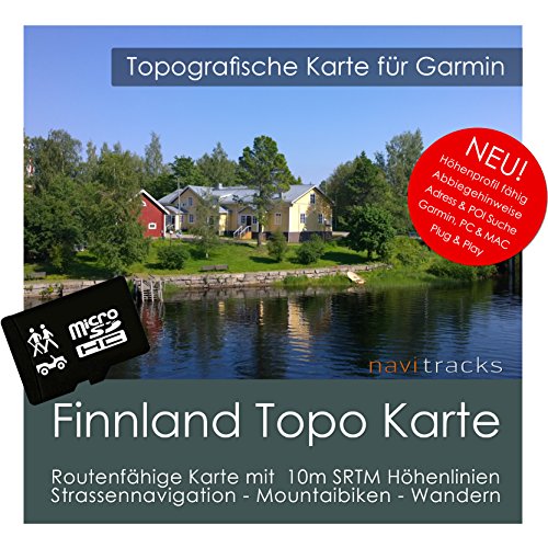 Finnland Garmin Karte Topo 4GB. Topografische GPS Freizeitkarte für Fahrrad Wandern Touren Trekking Geocaching & Outdoor. Navigationsgeräte, PC & Mac
