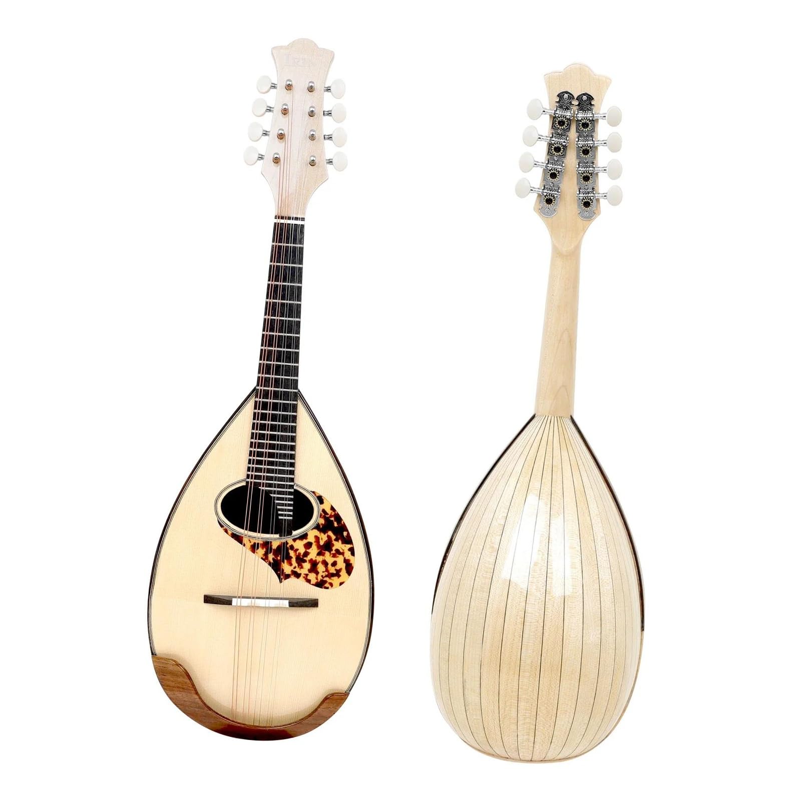 Klasyczna Mandolina 8 strunowa Z Tylną Częścią Misy Strunami Kostką Kapodastrową I Akcesoriami Do Gitary Zestaw Instrumentów Mandoliny