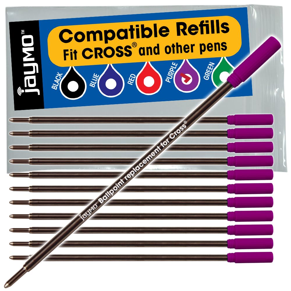 Replacement for Cross 8511/8513/8515 - Ballpoint Pen Refill - 12 Purple โ image 1