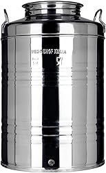 Megashopitalia Oil Barrel Container in 18/10 Stainless St…