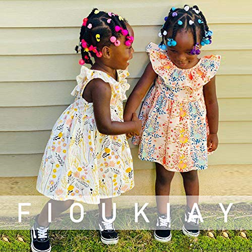 Toddler Baby Girl Sun Dress Wildflower Floral Seaside Beach Dress Overall Outfits Onepiece3