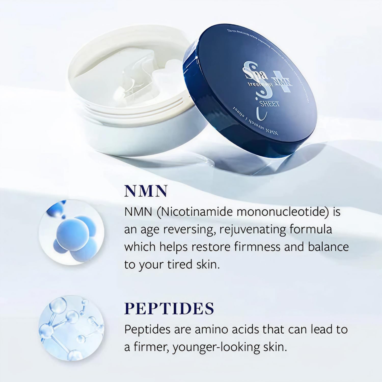 Spa Treatment NMN Stretch iSheet 60 fogli, toppe sotto gli occhi per occhi e cerchi scuri, maschera per gli occhi, maschera sotto gli occhi, strinkles, eyebag, maschere per occhi per cerchi scuri e