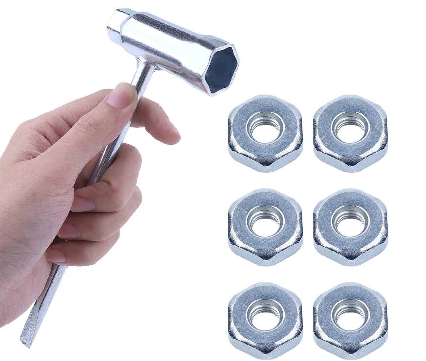 13x19 Mm Kettensägenschlüssel Mit 6 Stangenmuttern – Ersatz Für S-tihl 017, 018, 019, 020, 021, 023, 024, 025, 026, 028, 03