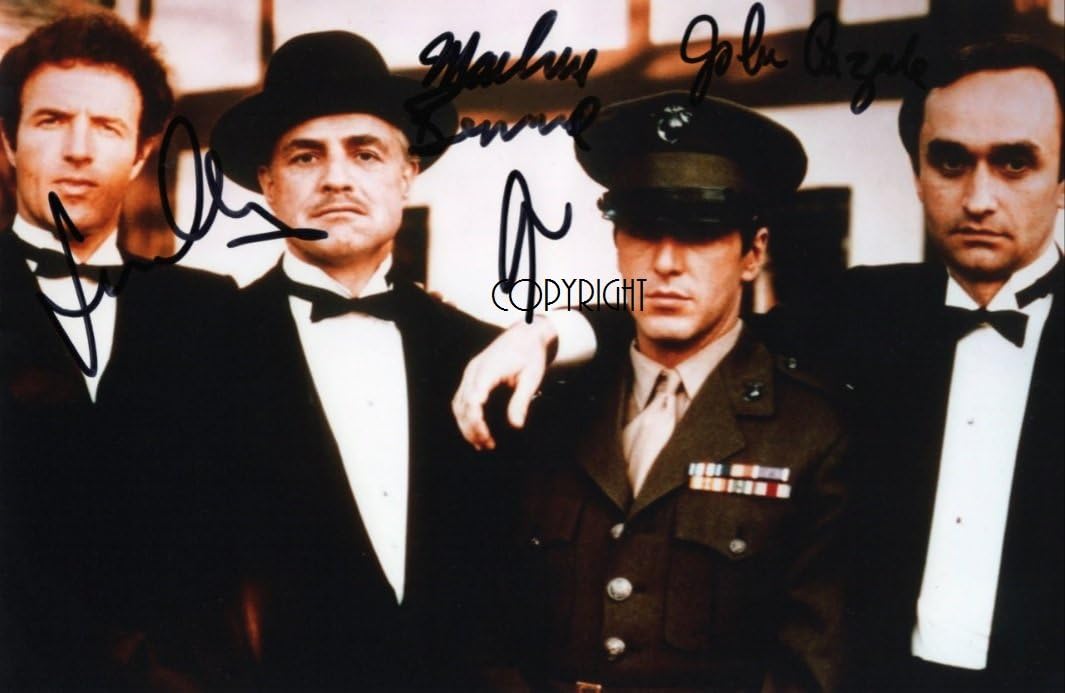 Limited Edition The Godfather Cast Signed Photograph Cert Printed Autograph Amazon Co Uk Home Kitchen