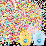110g TINKRSTUFF Slime Mix Ins Non-edible Round Polymer Clay Slime Add Ins|Fake Sprinkles for Crafting, Nail Art Fimo, Lip Gloss, Cellphone Decorations Assorted Sprinkle Fake Candy Accessories for DIY