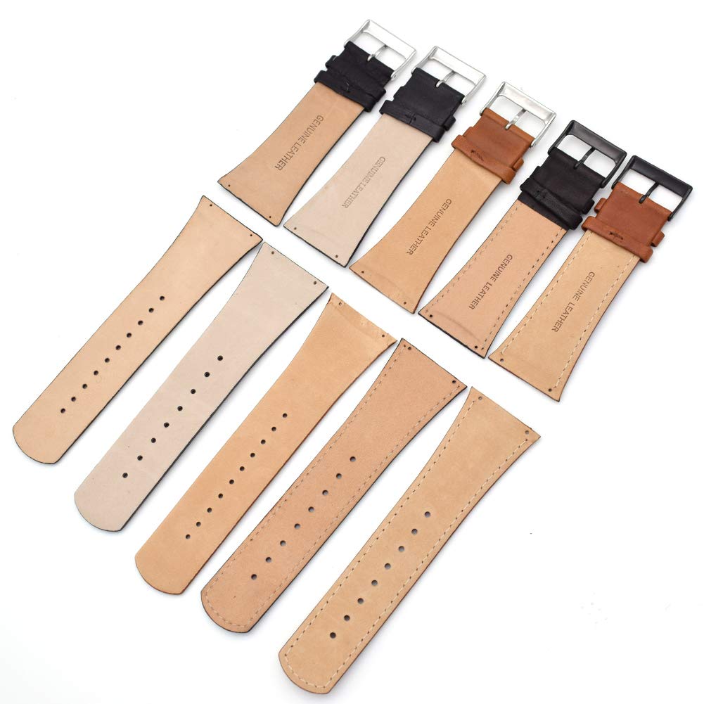 Bracelet de montre en cuir véritable pour montre Skagen pour homme 30 mm avec vis