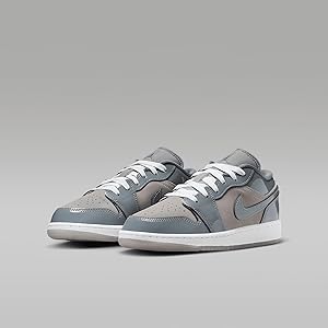 Amazon.com | Jordan Big Kid's 1 Low SE Medium Grey/Cool Grey-White