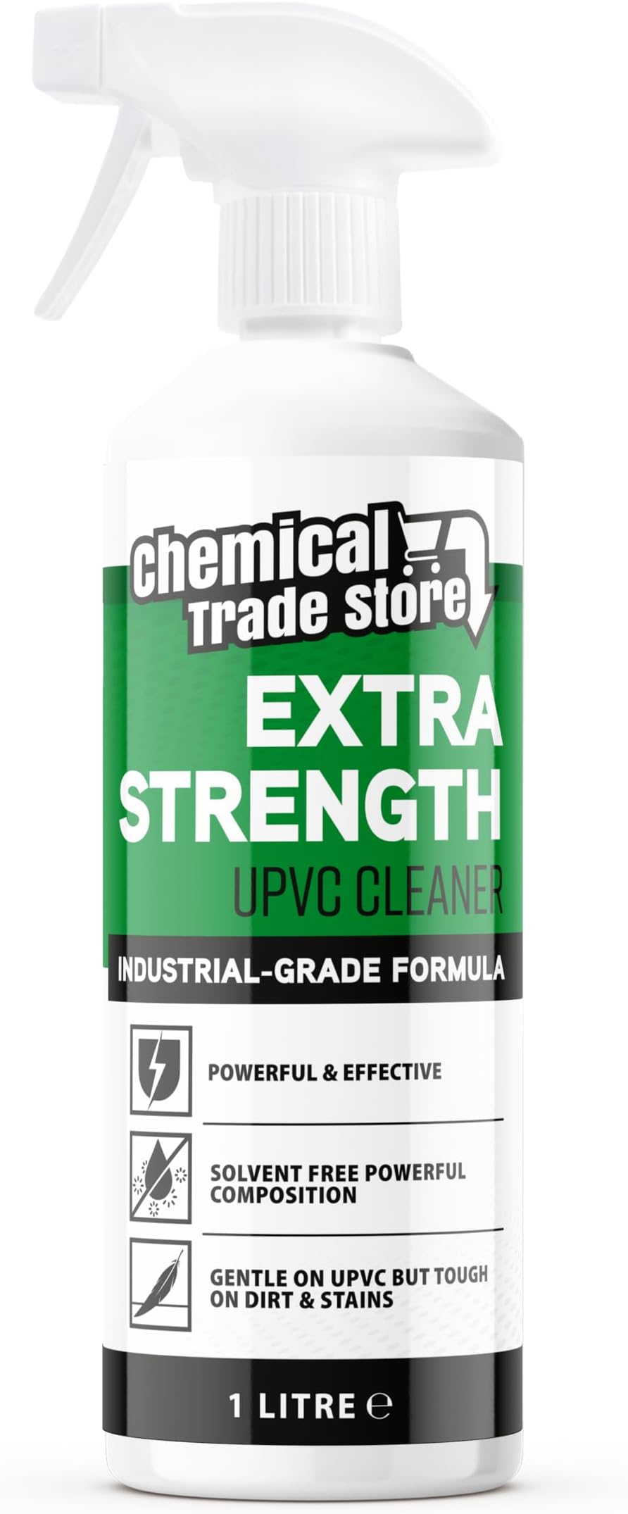 UPVC Cleaner for Hard Plastic, Doors, Gutters and Window Frames - Extra strength - 1 Litre