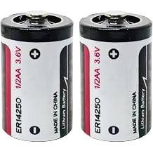 XXSTAR 2 Pack ER14250 1/2AA 3.6V Lithium Battery 1200mAh for Dog Collar/Movement Monitor/Alarm System Non-Rechargeable