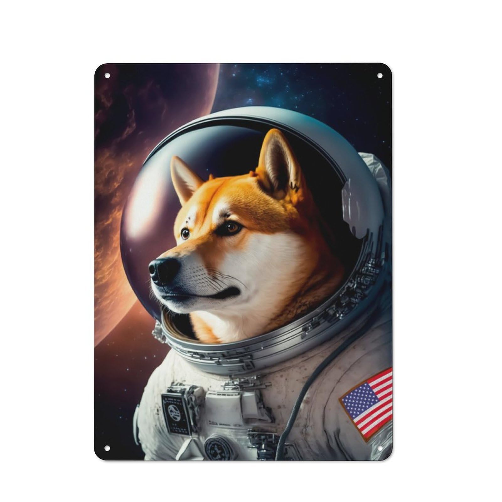 Junmoney Doge Vintage Metal Plaque 40X30cm Featuring For Pub Or Café, Suited To Café Interior Fans