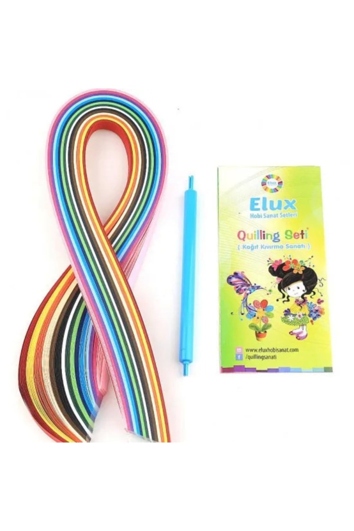 BİGİBU Quilling/quiling Set (İNCE) 0,5x50 Cm 150 Kağıt Şerit 8680422509887
