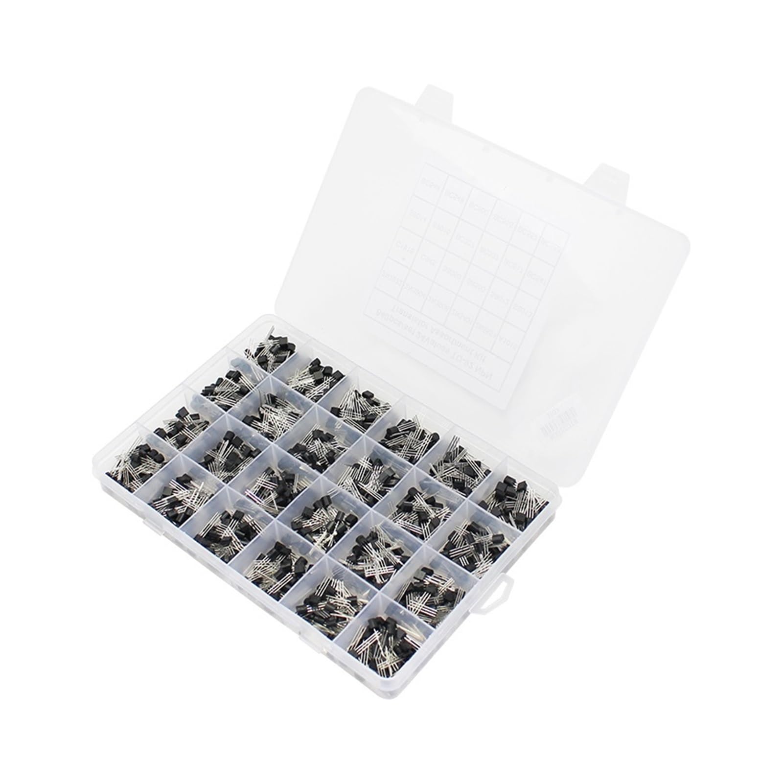 Kit de transistores TO-92, caja surtida de 200-900 Uds. BC547 BC327 BC337 2N2222 3904 3906 C945 PNP/NPN, juego de transistores electrónicos(24Values-840pcs)