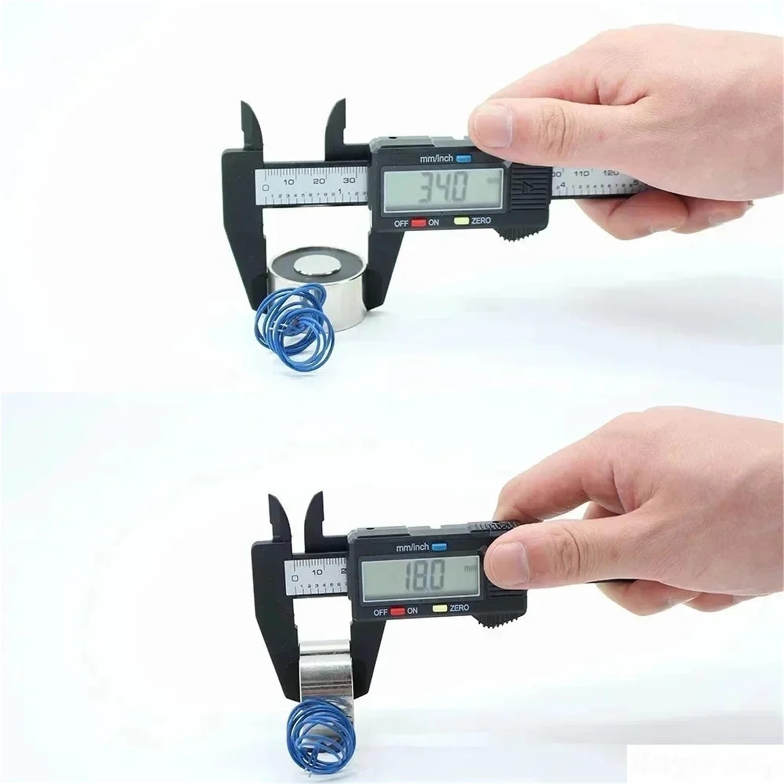 Mini elettromagnete solenoide 34/18 mm, forza di aspirazione 18 kg, 180 N, 12 V CC, per sollevamento elettrico. Supporto potente incluso (1 pezzo). (24 V)