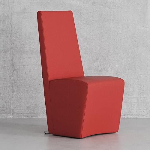 Zuri Boston Silla de comedor moderna con respaldo alto, color rojo