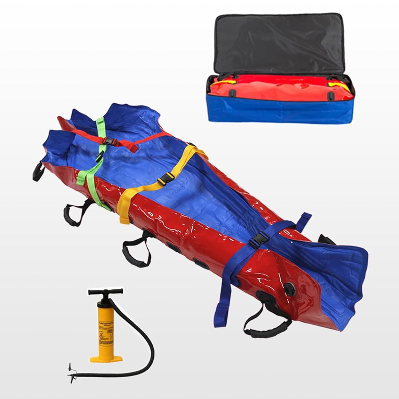 Beoynot Multicolor Ambulance Stretcher Vacuum Rescue, Tpu Vacuum-Formed Full-Body Splint, Portable Patient Transport Device With Carrying Bag & Vacuum Pump, For Emergency Medical Rescue