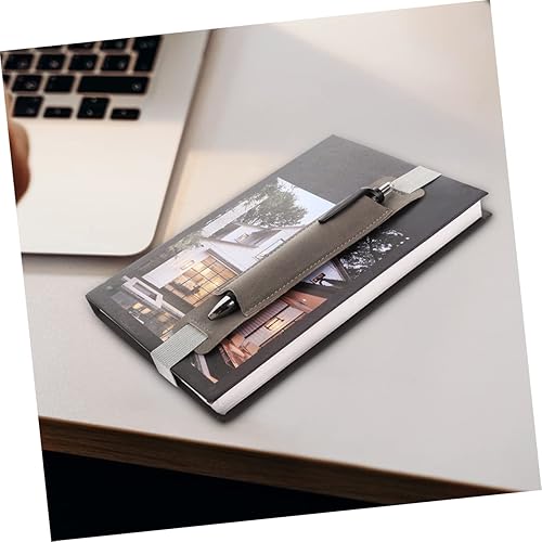Miniatura 7 de NUOBESTY 6 unids titulares de cuero individual bolsas de cuaderno banda para cubiertas bandas mangas elásticas con soporte lápices manga pluma