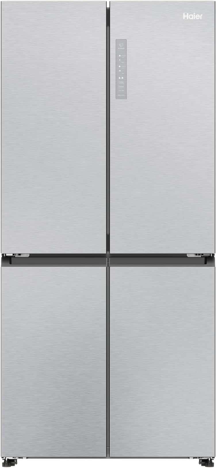 Cube 83 Series 3 Freestanding American Fridge Freezer, 4 Doors, Total No Frost, E Class, Touch Display, Air Surround Technology, 467L Total Capacity, Gentle Silver, 83x65x182 cm - HCR3818ENMG