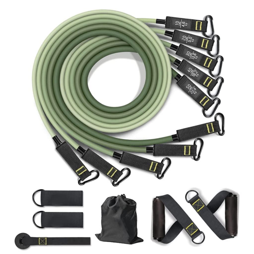 11 Pcs Set TPE Resistance Bands Man Woman Fitness Training Belt Yoga Pull Rope Gym Equipment Elastic Tube