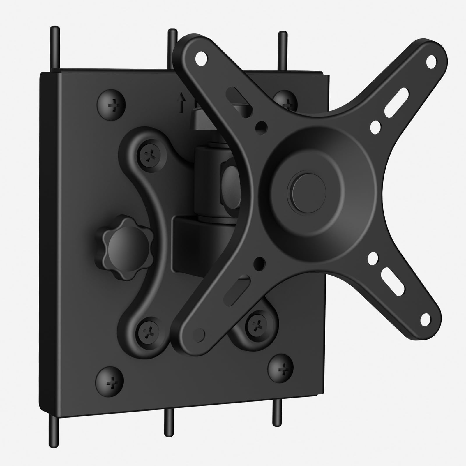 Metal Monitor Pegboard Mount for 13" to 32" Screen Adjustable Monitor Holder for Tool Pegboard Panels with 1” Hole Spacing and 1-3 mm Thick Monitor Mounting Bracket for Peg Boards VESA 75x75/100x100