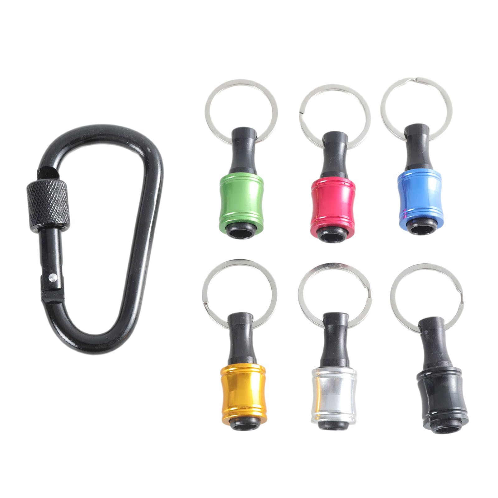 Msioytog Bit Holder Keychains Quick Releases Portable Screwdriver Drill 1 / 4Inch Easy Changes Hexagon Shank Tool Set For Driver Screwdriver Bit Adapter