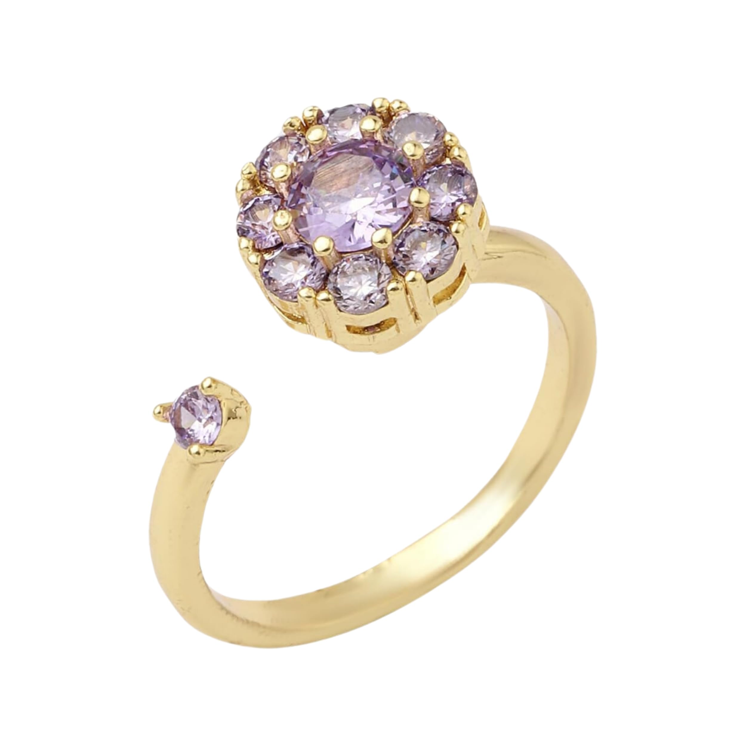 Salty Designer Eris Crystal Finger Ring for Women & Girls | 14k Gold Plated | Anti-Tarnish Adjustable Ring | Fancy & Stylish Accessories | Aesthetic Jewellery | Anniversary, Engagement, Birthday & Everday Wear Jewelry Gift for Girlfriend & Wife (B0DCP6N4KG) Amazon Price History, Amazon Price Tracker