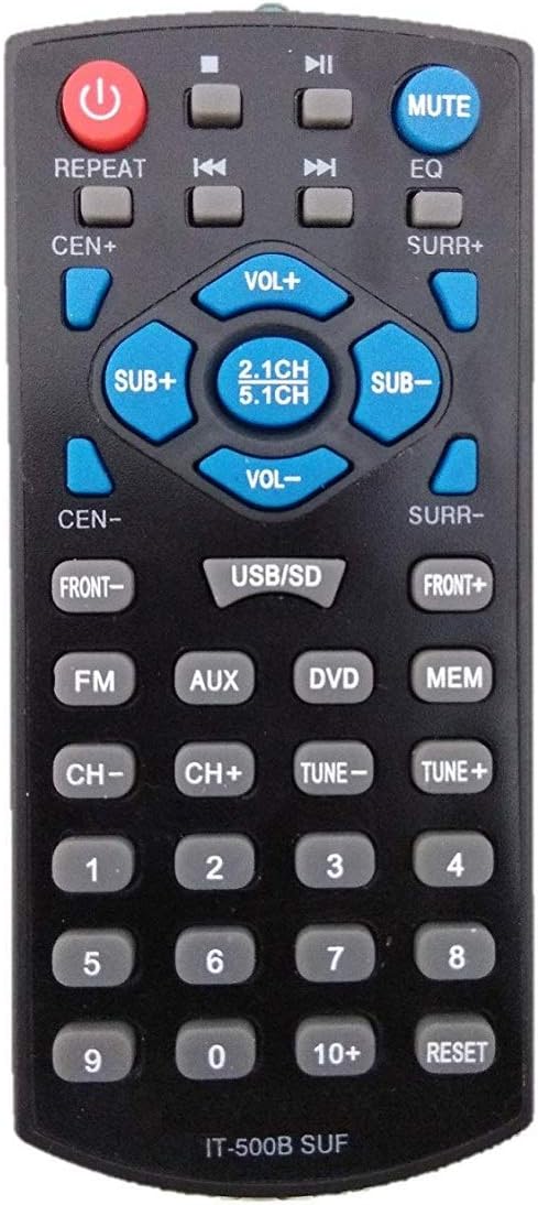 BhalTech IT-500B SUF System Remote Control (Suitable for Intex Home Theatre Old Must be Exactly Same) Compatible with Intex Home Theater Remote