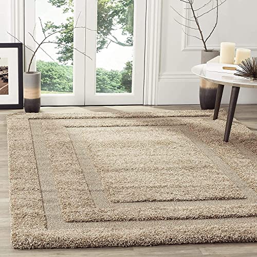 Image of The Panipat Home Furnishing Anti Slip Shaggy Fluffy Fur Rugs and Carpet for Living Room, Bedroom, Entrance and Office (Beige, 5 x 7 feet)