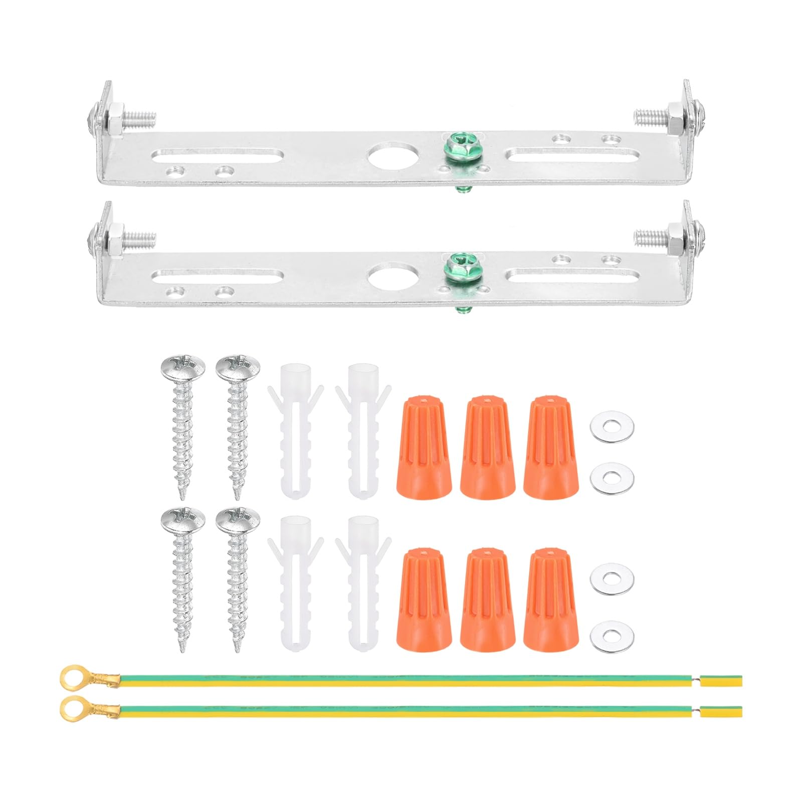 PATIKIL 125mm(4.9") Universal Light Fixture Mounting Bracket Square Kit, 2Set Lamp Crossbar Ceiling Light Plate Wall Mounting Bracket with Screw for Chandelier Ceiling Pendant Wall Lighting