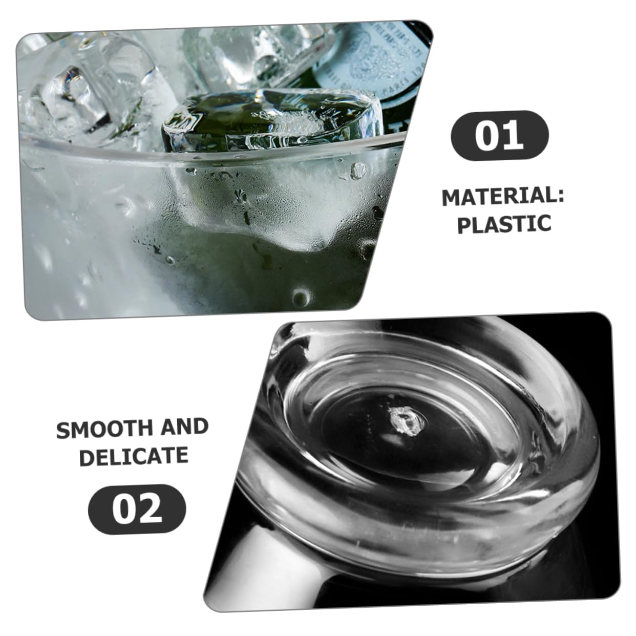 BRIGHTFUFU 3pcs Dessert Container Dessert Storage Bowl Multi-functional Bowl Dessert Holder Plastic Transparent