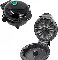 Máquina Elétrica de Bolo Mini 110V Antiaderente Portátil Automática - Assa Rápido (Preto)