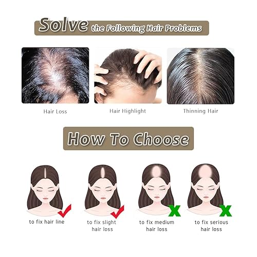 Miniatura 5 de Toppers de cabello humano real para mujer, piezas de cabello para mujeres con cabello fino (1016#)