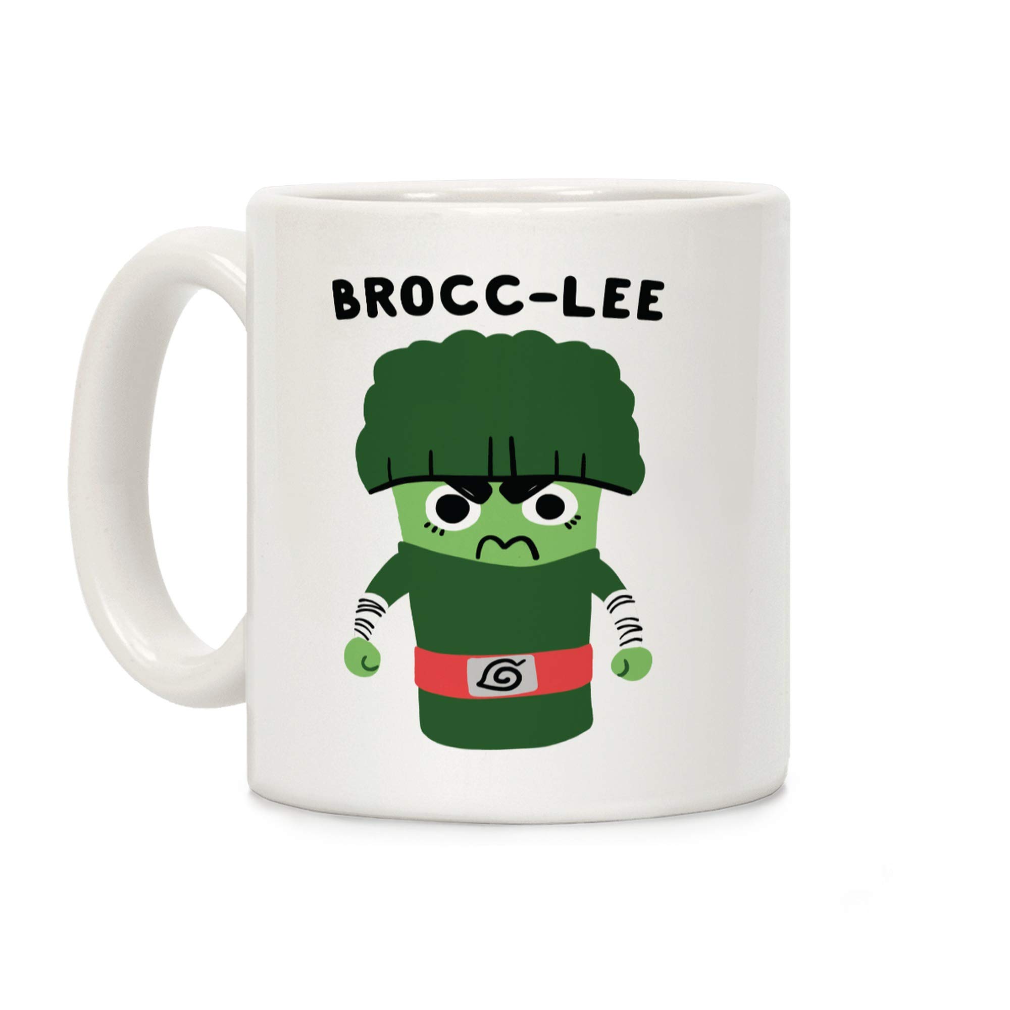 LAMX Brocc-Lee - Rock Lee White 11 Ounce Ceramic Coffee Mug