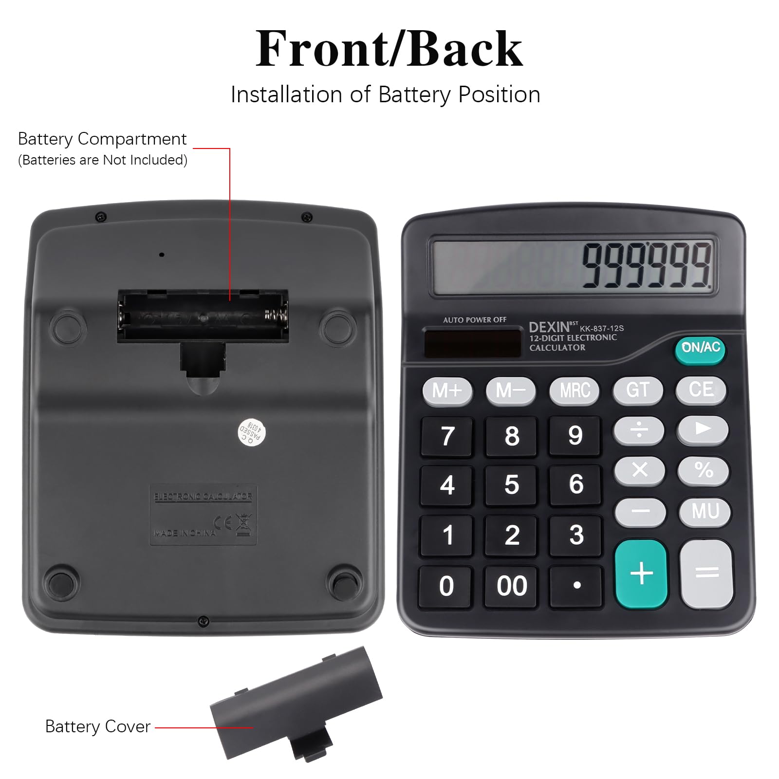 Calculadora Electrónica De 12 Dígitos, Calculadora Solar De Doble