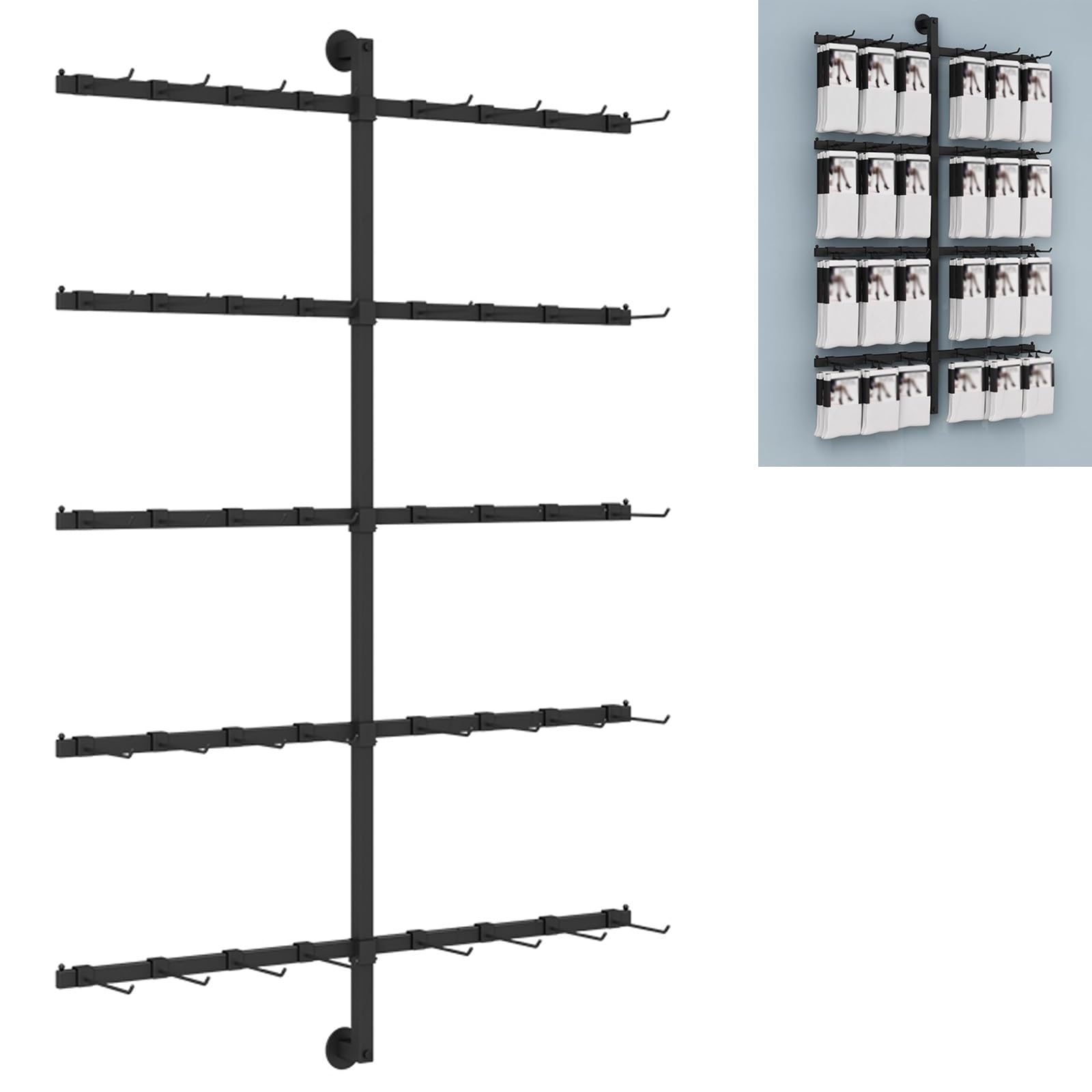 HUXUZYDY Espositore da parete multiuso per cappelli e accessori da calcio, perfetto per la decorazione della casa, nero 80 x 120 cm, nero 80 x 120 cm