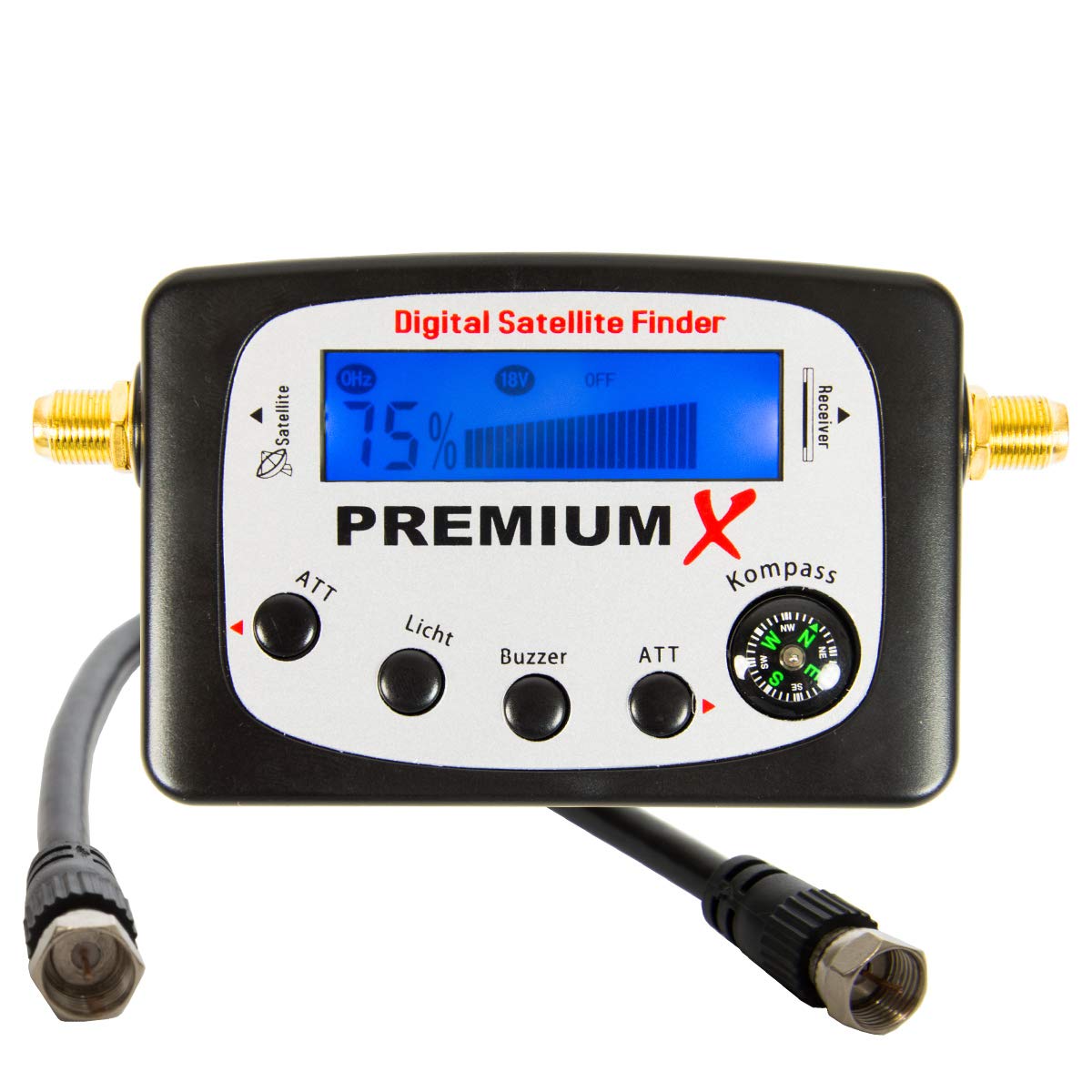 Camping Satelliten-Anlage Mobile Antenne Single LNB TV SAT-Finder 10m Koaxial-Kabel Dreibein Stativ