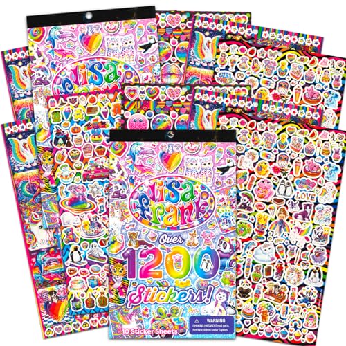Lisa Frank Stickers Book Bulk Bundle - 2400+ Stickers Party Favor Sheets