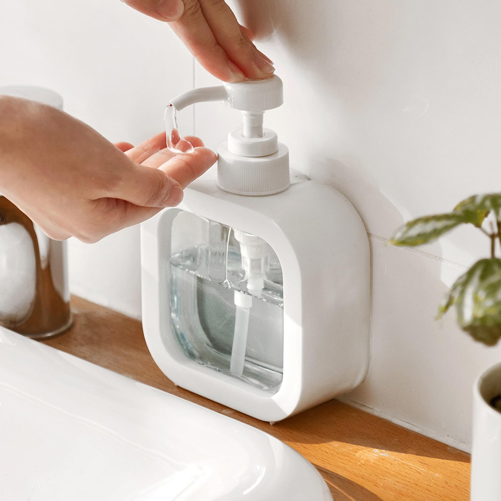 Set Di 2 Dispenser Di Sapone Riutilizzabile Neri Opachi In Plastica