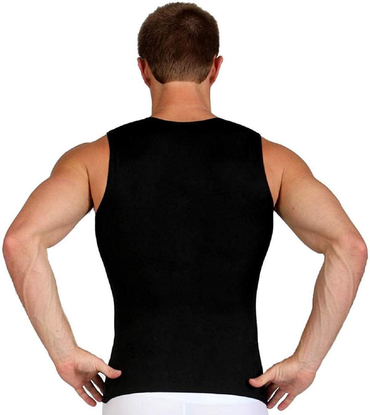 Insta Slim ISPRO Slimming Crew-Neck Sleeveless Top Shapewear Compression Shirt for Men - (Pack of 3)