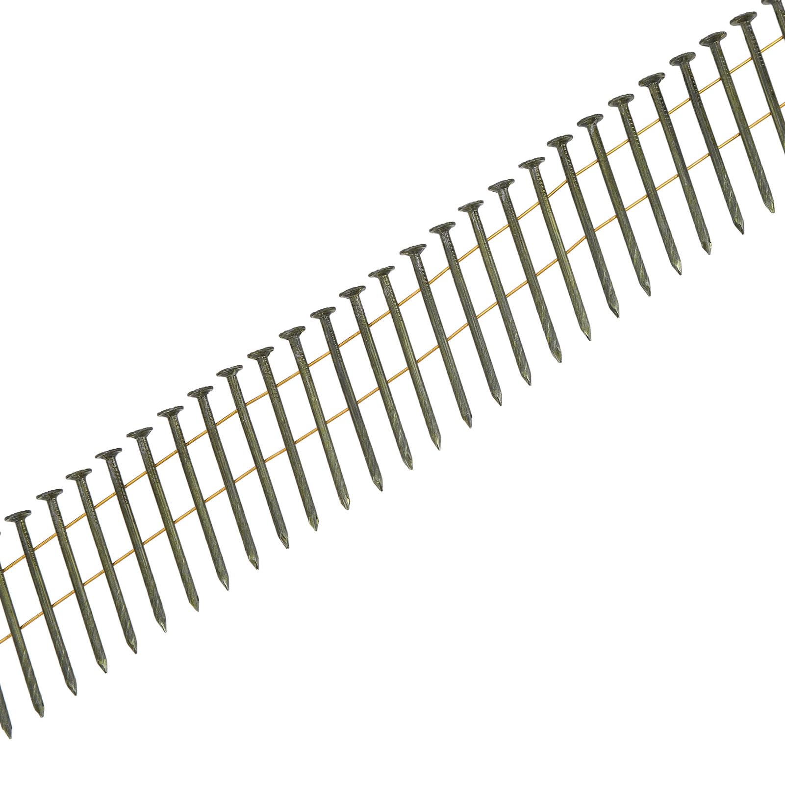 Clavos en Espiral de Alambre de Acero para Revestimiento, 2,1 X 38 Mm, 40 Rollos, 16000 Unidades, Vástago de Anillo de Cabeza Redonda de 15 Grados para Revestimiento de Techos, Paletas,