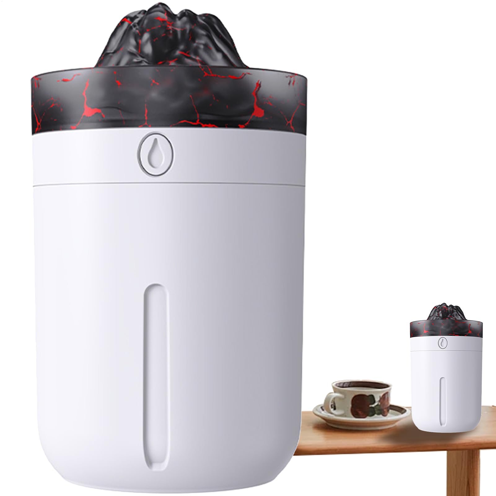 Humidificateur volcanique 330ml avec diffuseur d'huile essentielle USB-C pour bureau et salon