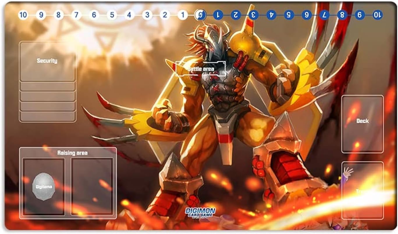 New DTCG Duel Playmat Digimon Wargreymon Anime Trading Card Game Mat Pad + Free Mat Bag