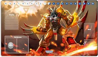 Mlikemat New DTCG Duel Playmat Digimon Wargreymon Anime Trading Card Game Mat Pad + Free Mat Bag