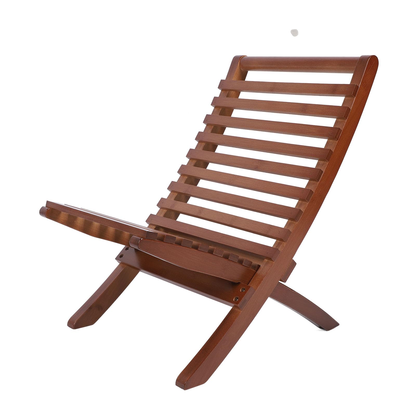 Bnineteenteam Sedia da Patio in Legno, Sedia Pieghevole in Legno con Costruzione Durevole Premium, Sedie a Sdraio in Marrone Scuro, Ideali per Patio da Giardino da Campeggio all'aperto,