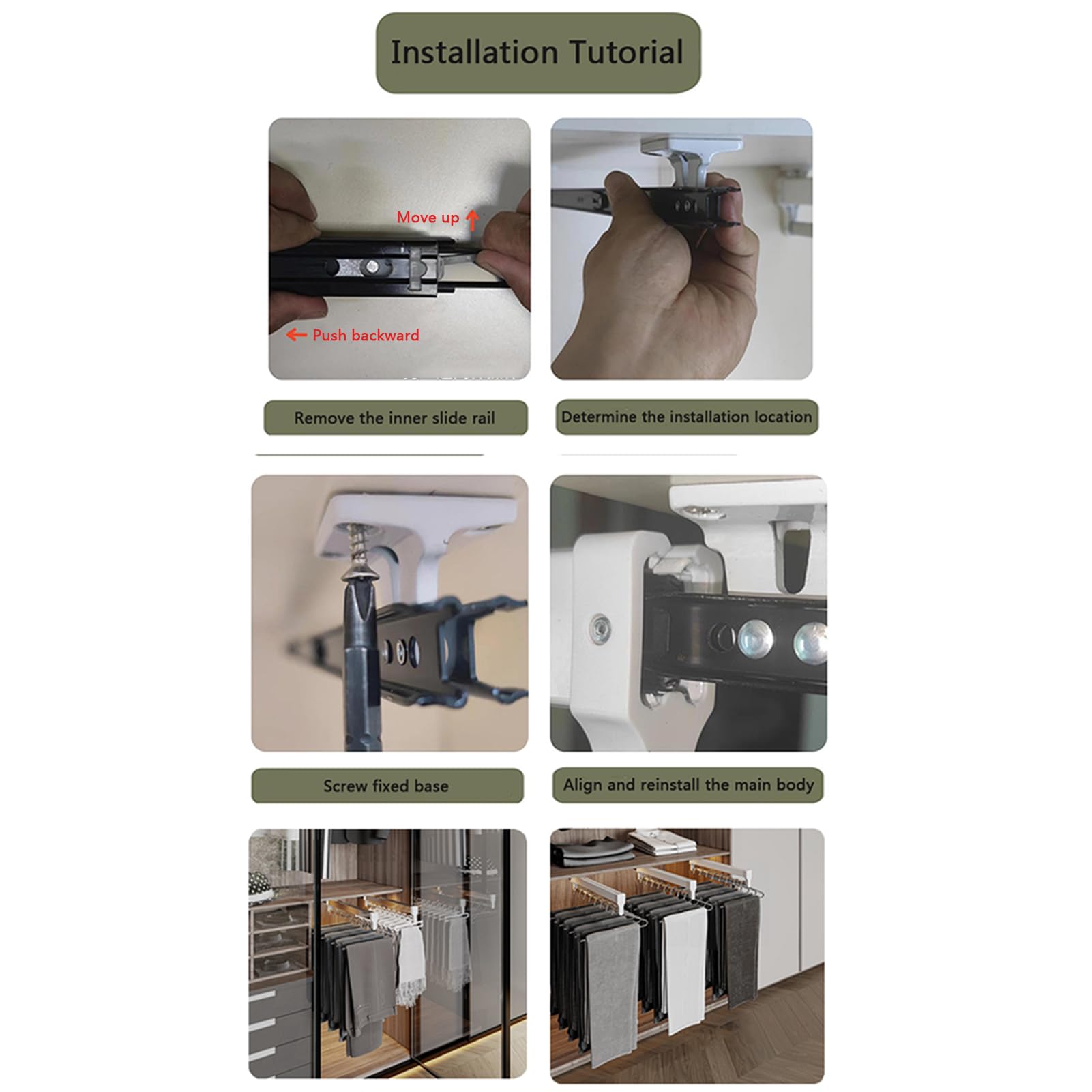KSTORE Pendiabiti Estraibile Per Armadio Barra Appendiabiti Estraibile, Appendiabiti Estensibili Per Guardaroba Regolabile 30-80 Cm, Adatto A Tutti I Tipi Di Armadi Domestici,55cm
